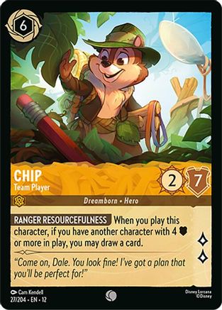 Chip - Team Player (27/204) - WU - Common - Cold Foil