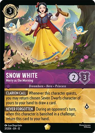 Snow White - Merry as the Morning (Foil) (37/204) - WU - Legendary - Cold Foil