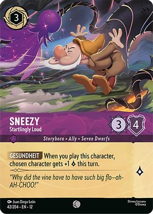 Sneezy - Startlingly Loud (Foil) FRANÇAIS (42/204) - CI - Commune - Cold Foil