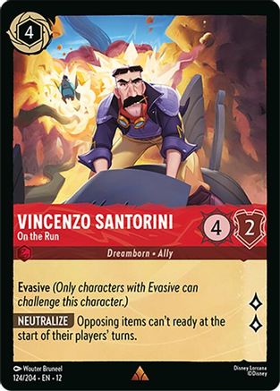 Vincenzo Santorini - On the Run (124/204) - WU - Rare - Cold Foil