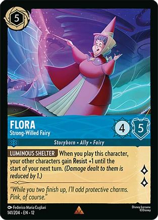 Flora - Strong-Willed Fairy (141/204) - WU - Rare