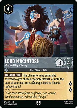 Lord Macintosh - Wiry and High-Strung (181/204) - WU - Uncommon - Cold Foil