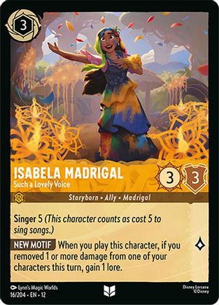Isabela Madrigal - Such a Lovely Voice (16/204) - WU - Uncommon - Cold Foil