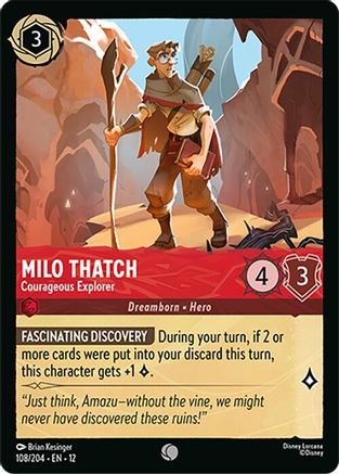 Milo Thatch - Courageous Explorer FRANÇAIS (108/204) - CI - Commune