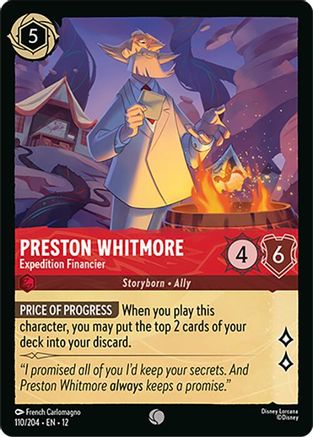 Preston Whitmore - Expedition Financier (110/204) - WU - Common - Cold Foil