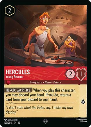 Hercules - Young Rescuer (123/204) - WU - Super Rare