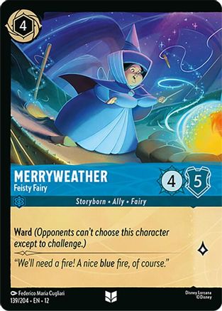 Merryweather - Feisty Fairy (Foil) (139/204) - WU - Uncommon - Cold Foil