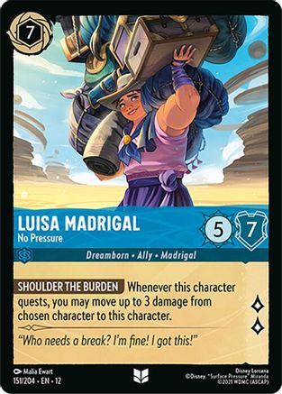 Luisa Madrigal - No Pressure (151/204) - WU - Uncommon