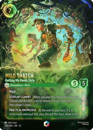 Milo Thatch - Getting His Hands Dirty (Enchanted) (230/204) - WU - Enchanted - Holofoil