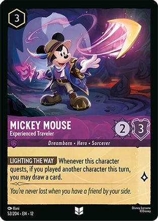 Mickey Mouse - Experienced Traveler (52/204) - WU - Uncommon