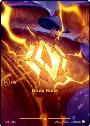 Body Rune (Alternate Art) (R04a) - UNL - Showcase - Foil