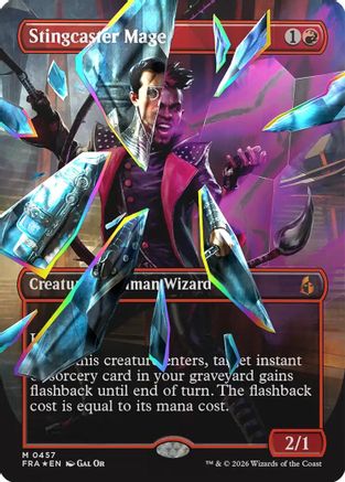 Stingcaster Mage (Borderless) (Facet Foil) (0457) (FRA-457) - mythic - Foil