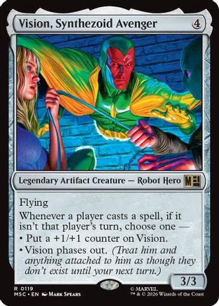 Vision, Synthezoid Avenger (MSH-119) - rare