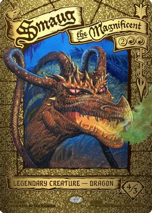 Smaug the Magnificent (Borderless) (HOB-249) - mythic - Foil