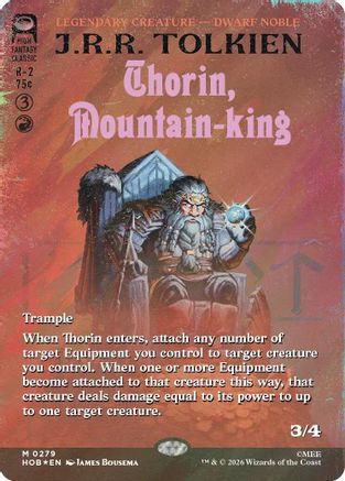 Thorin, Mountain-king (Borderless) (Surge Foil) (HOB-279) - mythic - Foil