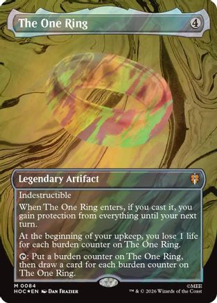 The One Ring (Borderless) (Surge Foil) (HOC-084) - mythic - Foil