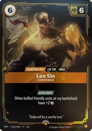 Lee Sin - Centered (151b/298) - OPP - Rare - Foil