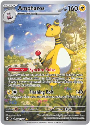 Ampharos (090/086) - MCR - Illustration Rare - Holofoil