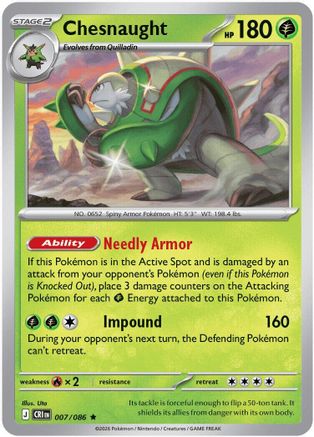 Chesnaught (007) - MCR - Rare - Holofoil