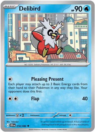 Delibird (018) - MCR - Uncommon - Reverse Holofoil