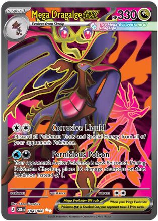 Mega Dragalge ex (104/086) - MCR - Ultra Rare - Holofoil