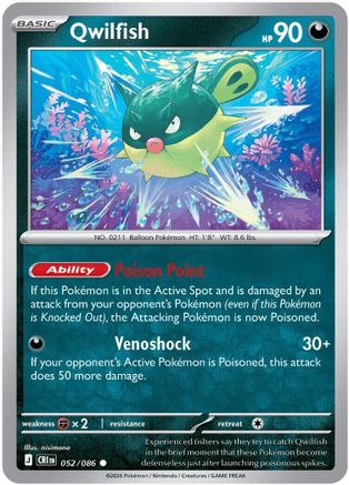Qwilfish (052) - MCR - Common - Reverse Holofoil