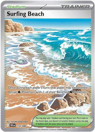 Surfing Beach (114) - MCR - Ultra Rare - Holofoil