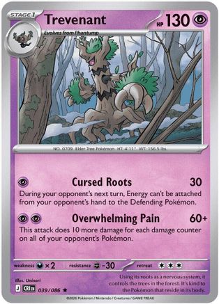 Trevenant (039) - MCR - Rare - Reverse Holofoil