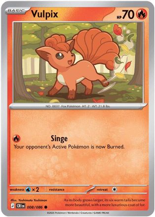 Vulpix (008) - MCR - Common - Reverse Holofoil