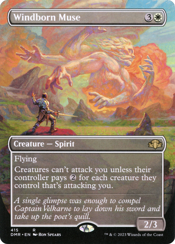 Windborn Muse (DMR-415) - rare (Borderless) - Foil