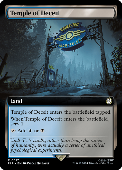 Temple of Deceit (PIP-517) - rare: (Extended Art) - Foil