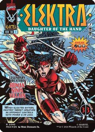 Elektra, Daughter of the Hand (Borderless) (395) (MSH-395) - rare