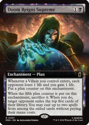 Doom Reigns Supreme (Extended Art) (MSH-407) - rare - Foil