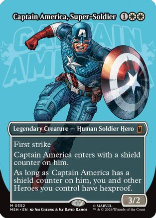 Captain America, Super-Soldier (Borderless) (0352) (MSH-352) - mythic