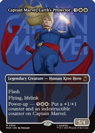 Captain Marvel, Earth's Protector (Borderless) (0354) (MSH-354) - mythic - Foil