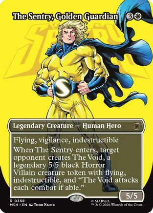 The Sentry, Golden Guardian (Borderless) (MSH-358) - rare