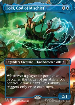 Loki, God of Mischief (Borderless) (MSH-343) - rare - Foil
