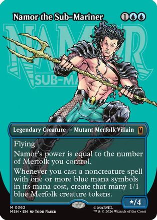 Namor the Sub-Mariner (Borderless) (MSH-362) - mythic - Foil
