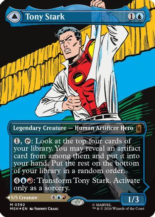 Tony Stark (Borderless) (0392) (MSH-392) - mythic - Foil