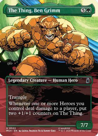 The Thing, Ben Grimm (Borderless) (MSH-322) - uncommon