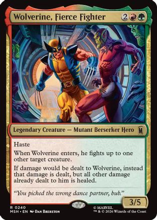 Wolverine, Fierce Fighter (MSH-240) - rare - Foil