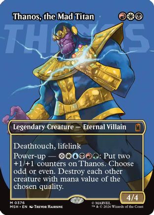 Thanos, the Mad Titan (Borderless) (0367) (MSH-376) - mythic - Foil
