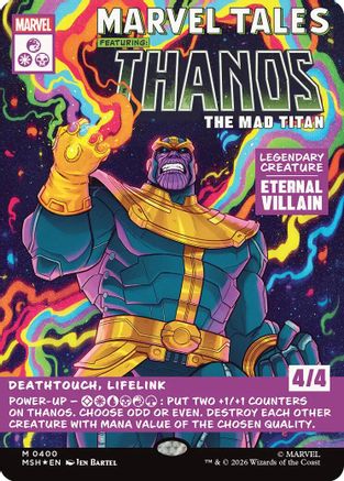 Thanos, The Mad Titan (Borderless) (0400) (MSH-400) - mythic - Foil