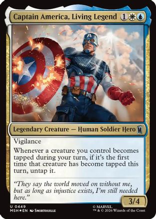 Captain America, Living Legend (Surge Foil) (MSH-449) - uncommon - Foil
