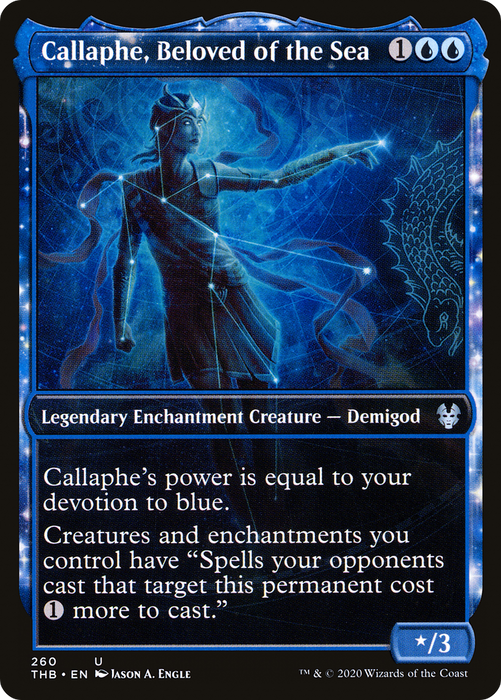 Callaphe, Beloved of the Sea (THB-260) - uncommon: (enchantment, Showcase) - Foil