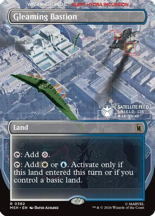 Gleaming Bastion (Borderless) (MSH-382) - rare - Foil