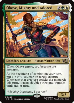 Okoye, Mighty and Adored (Surge Foil) (MSC-089) - rare - Foil