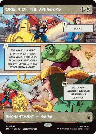 Origin of the Avengers (Borderless) (MSH-298) - rare