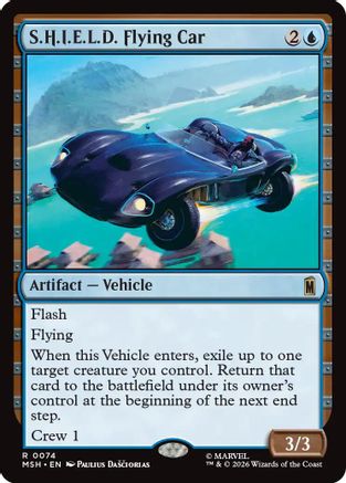 S.H.I.E.L.D. Flying Car (MSH-074) - rare - Foil