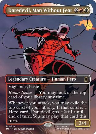 Daredevil, Man Without Fear (Borderless) (0324) (MSH-324) - rare - Foil